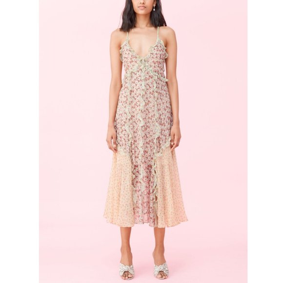 Rebecca Taylor Lucia Fleur Ruffle Tank 